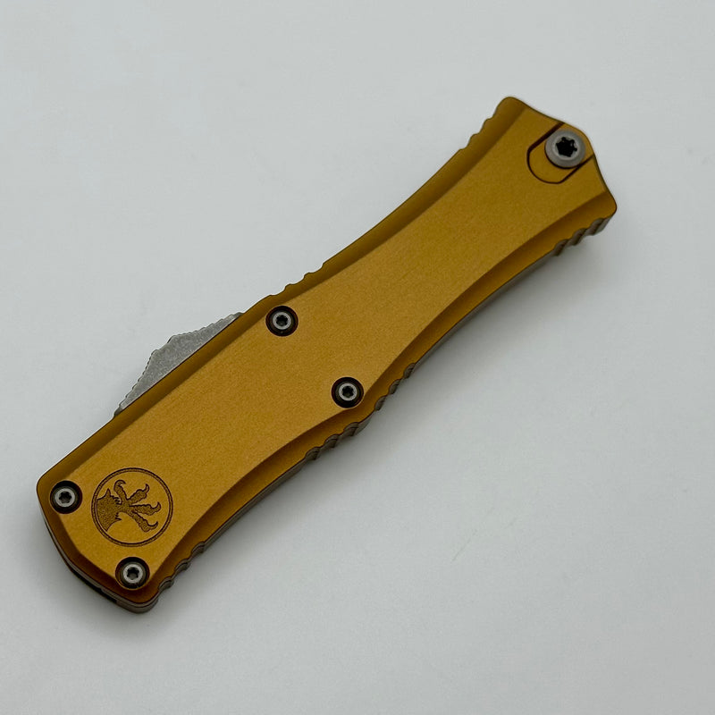 Microtech Knives Mini Hera Apocalyptic Partial Serrated Double Edge M390MK w/ Tan Handle 1702M-11APTA