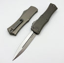 Microtech Knives Mini Hera Stonewash Double Edge M390MK w/ Natural Clear Handle 1702M-10NC