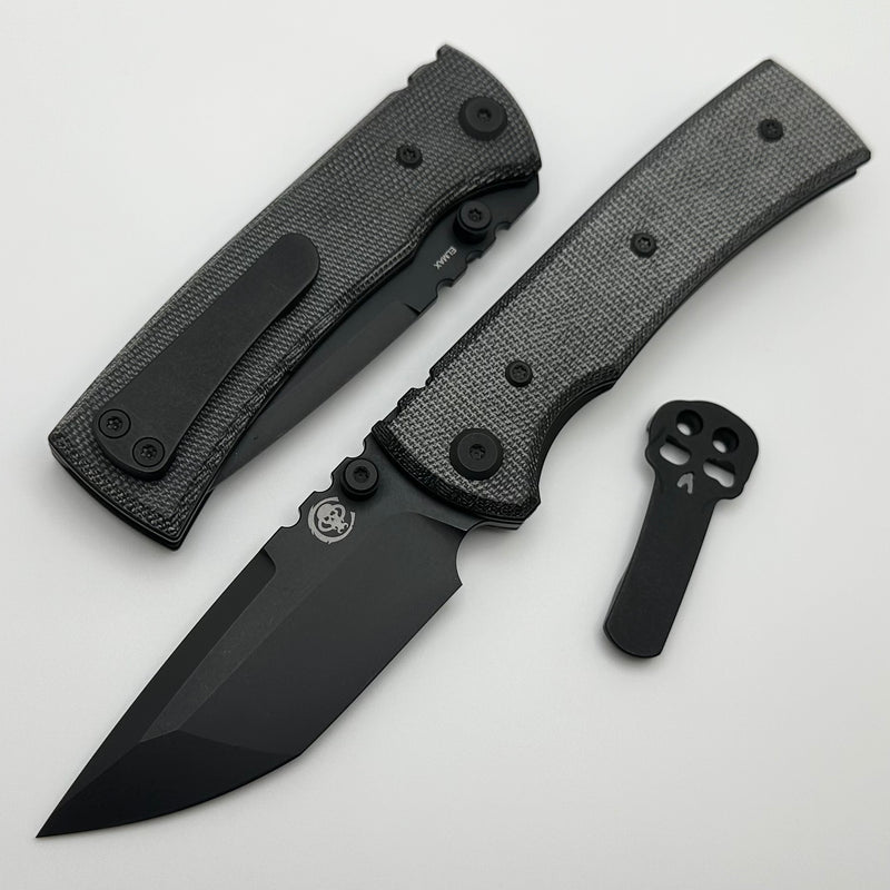 Chaves Redencion Street Blackout w/ Black Micarta & PVD Elmax Tanto - Blue Label