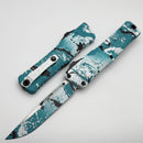 Microtech Knives Combat Troodon Gen III S/E Turquoise/White-Black Splatter Signature Series 1143-1TQWHBKSPLS