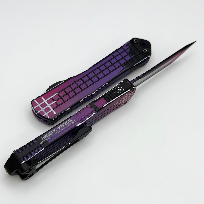 Heretic Knives Manticore S Frag Cel Shade Purple w/ Tanto Magnacut Exclusive H023F-CS-PU