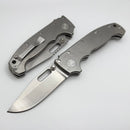 Demko Knives MG AD20S w/ Smooth Titanium Handles & CPM-S90V Clip Point One Per Household