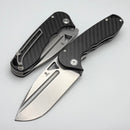 Tenable Knives Bombur Carbon Fiber Handle w/ Stonewash D2 Midgards Messer Design T1054A3