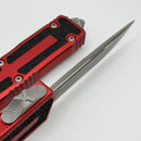 Microtech Scarab 2 Gen 3 S/E Apocalyptic Partial Serrated w/ Fluted Spine & Red Handle 1278-11APRD