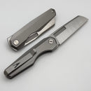 Vero Engineering Neuron Double Detent Titanium Folder w/ Belt Satin M390 (Non-Locking)