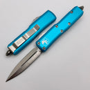 Microtech UTX-85 Double Edge Satin Standard & Turquoise 232-4TQ