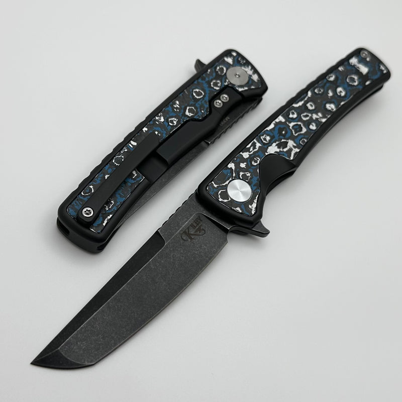 Mechforce Kilby Shard Black Titanium Integral Handle w/ Frost Fat Carbon Inlays & Black Stonewash M390