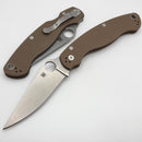 Spyderco Knives Military 2 Brown G-10 & CPM-15V Sprint Run C36GPBN15V2