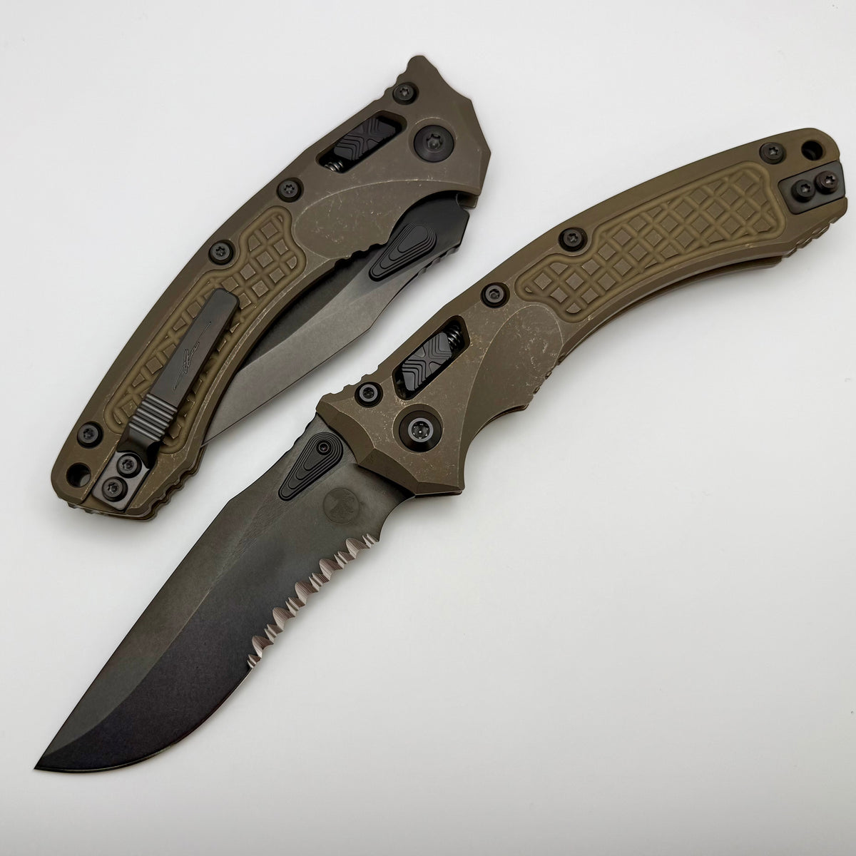 Microtech Marfione Select Amphibian RAM LOK Antique Bronze Frag Titani