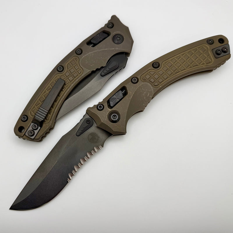 Microtech Marfione Select Amphibian RAM LOK Antique Bronze Frag Titanium Handles & DLC Serrated M390MK & DLC Accents 137RL-2DLCTFRMS1