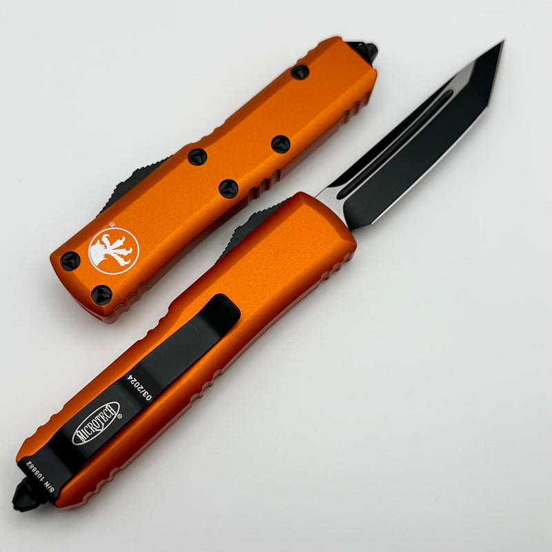 Microtech UTX-85 Orange Handles w/ Black Tanto 233-1OR