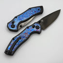 Kansept Knives Apollo Blackwash Titanium w/ Timascus Inlaid Handles & Polished DLC S35VN K2107V5