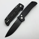 Pro-Tech Terzuola ATCF Black Aluminum Handles w/ Black Lip Pearl Button & DLC 154CM 2025 SHOT ATCF.1