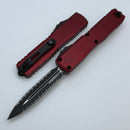 Microtech Ultratech Gen IV D/E Double Full Serrated Black Tactical w/ Merlot Handle 11224-D3MR