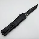 Grenade Blem Microtech Knives Combat Troodon Gen III Tactical Partial Serrated Interceptor w/ Black Handle Signature Series 1217-2TS