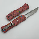 Microtech Knives Mini Hera Christmas Red Stonewash Standard S/E M390MK Signature Series 1703M-10RDCMAS