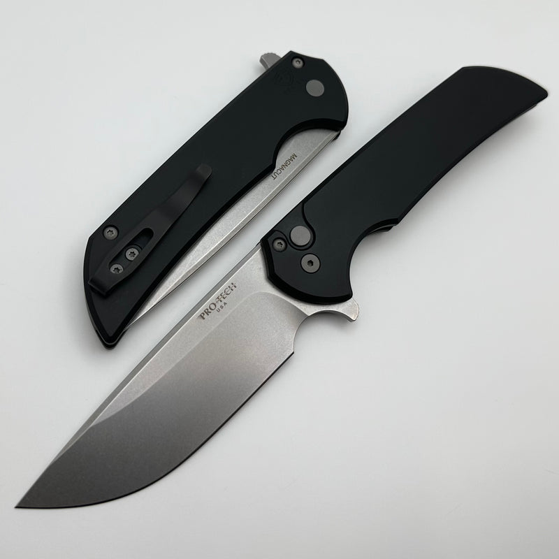 Pro-Tech Mordax Black Handle & Stonewash MagnaCut MX101