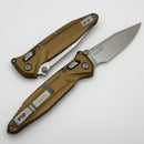 Microtech Socom Delta Ram-Lok w/ Tan Aluminum Handles & Stonewash M390MK 159RL-10TA