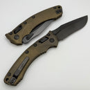 Microtech Marfione Select Amphibian RAM LOK Antique Bronze Slab Side Titanium Handles & DLC M390MK & DLC Accents 137RL-1DLCTMS1