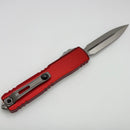 Microtech Ultratech Gen IV D/E Satin Standard w/ Red Handle 11224-4RD
