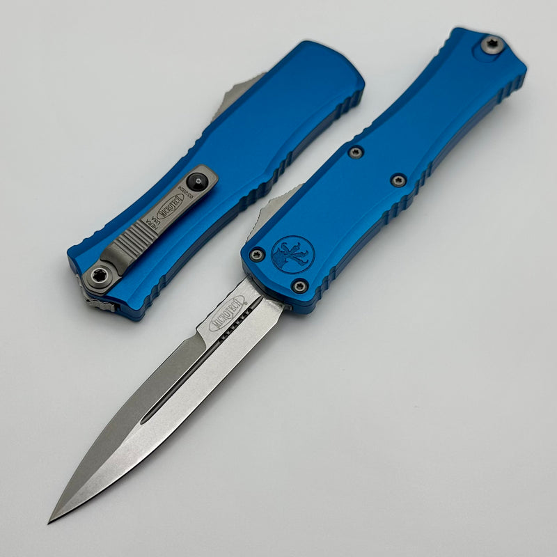 Microtech Knives Mini Hera Stonewash Bayonet M390MK & Blue 1701M-10BL