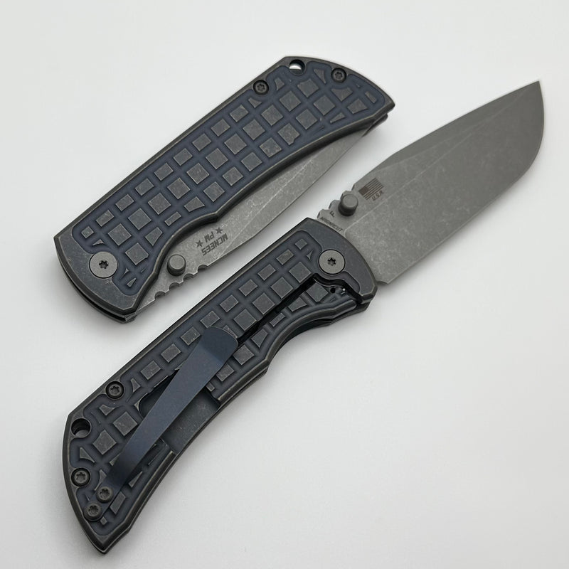 McNees Performance Machined Mac 2 3.5" Blue & Bronze Atomic Frag w/ Matte Stonewash MagnaCut