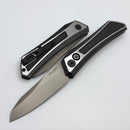 Pro-Tech Oligarch 17-4 Stainless Handle & Pearl Button w/ Smokey Gray DLC MagnaCut 2025 Oligarch Custom 003