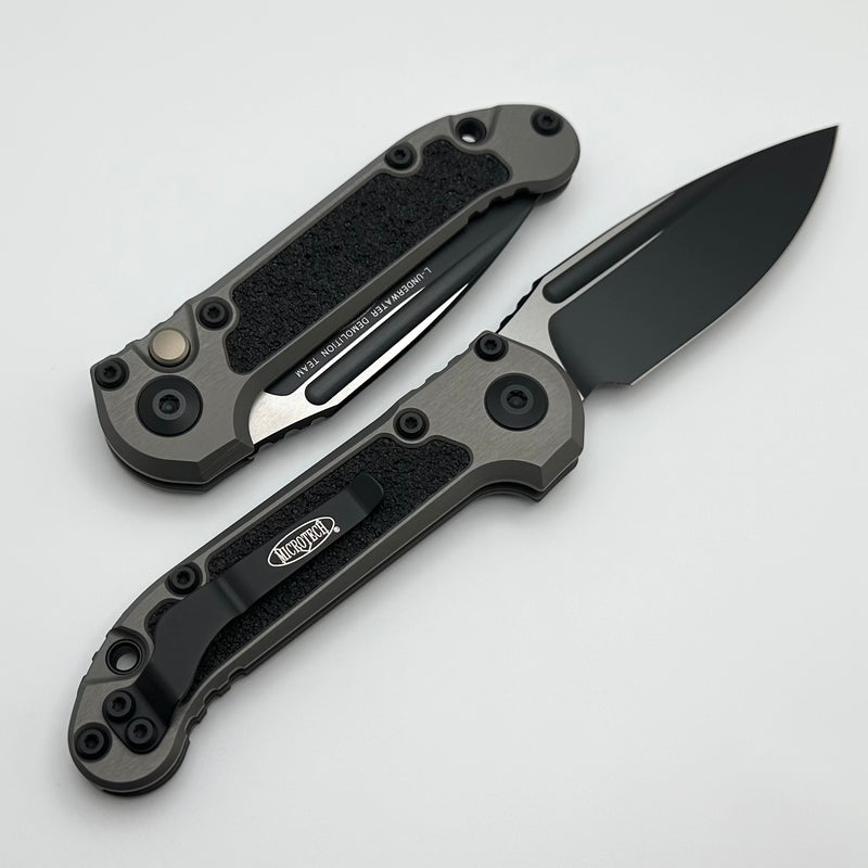 Microtech Knives LUDT Gen III Black Drop Point w/ Natural Clear Handle 1135-1NC