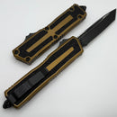 Microtech Scarab 2 Gen 3 Tanto Full Serrated Tactical Spine Fluted w/ Tan Handle 1279-3TA