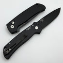 Pro-Tech Terzuola ATCF Black Aluminum Handles w/ Black Lip Pearl Button & DLC 154CM 2025 SHOT ATCF.1