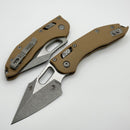 Microtech Knives Manual Stitch RAM LOK Fluted Tan G-10 & Apocalyptic M390MK 169RL-10APFLGTTA