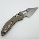 Microtech Knives Manual Stitch RAM LOK Fluted Tan G-10 Handles & Stonewash Full Serrated M390MK 169RL-12FLGTTA