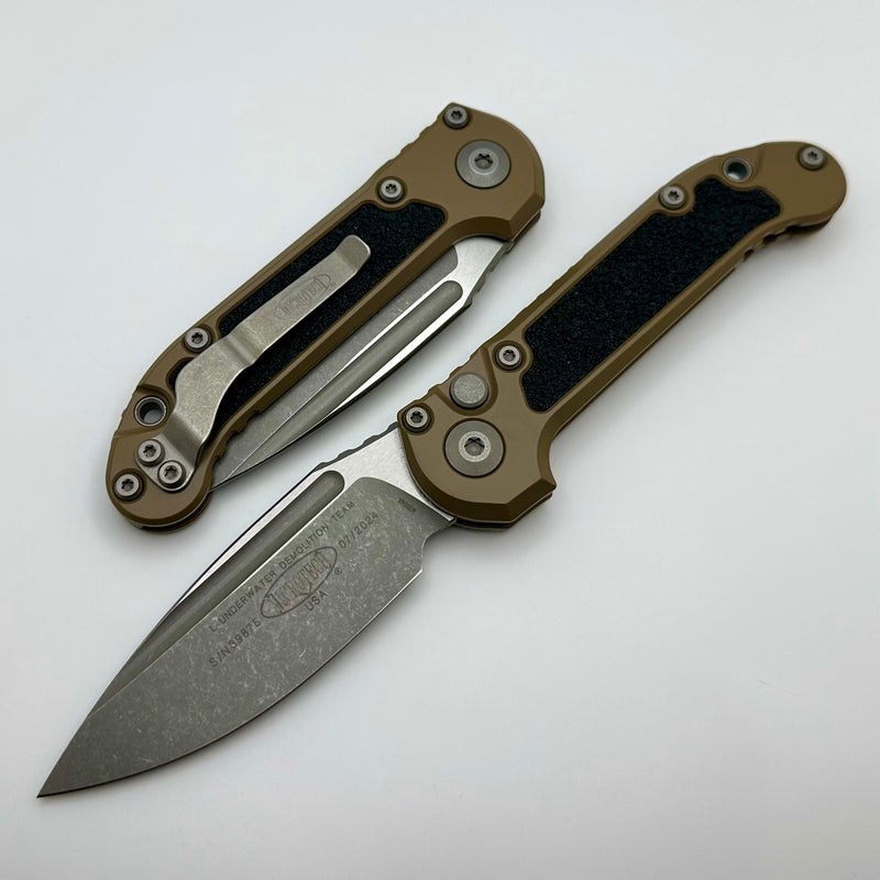 Microtech Knives LUDT Gen III Apocalyptic Drop Point w/ Cerakote Dark Earth Handle NCB Exclusive 1135-10APDENCB