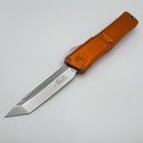 Microtech Knives Combat Troodon Gen III Stonewash Tanto w/ Orange Handle 1144-10OR