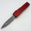 Factory Blem Microtech UTX-85 Gen IV w/ Red Handle & Full Serrated Apocalyptic D/E M390MK 12324-12APRD