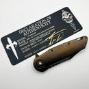 Marfione Custom Knives Warhound DLC Two Tone Apocalyptic w/ Bronze Bark Titanium & DLC Hardware