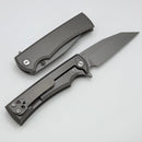 Chaves Knives Street Sangre Flipper w/ Titanium Integral Handle & Stonewash M390