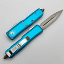 Microtech UTX-85 Double Edge Satin Standard & Turquoise 232-4TQ