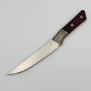 Microtech Boning Knife Black Cherry G-10/Titanium Bolster Handle w/ Stonewash M390MK 3100B-10BC
