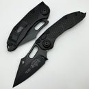 Microtech Borka Stitch Single Edge Apocalyptic Black Standard 169-1AP