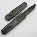 Remette RT Swordfish DLC Titanium Handle w/ Carbon Fiber Inlay & DLC Clip Point M390 Manual OTF ZL101B5