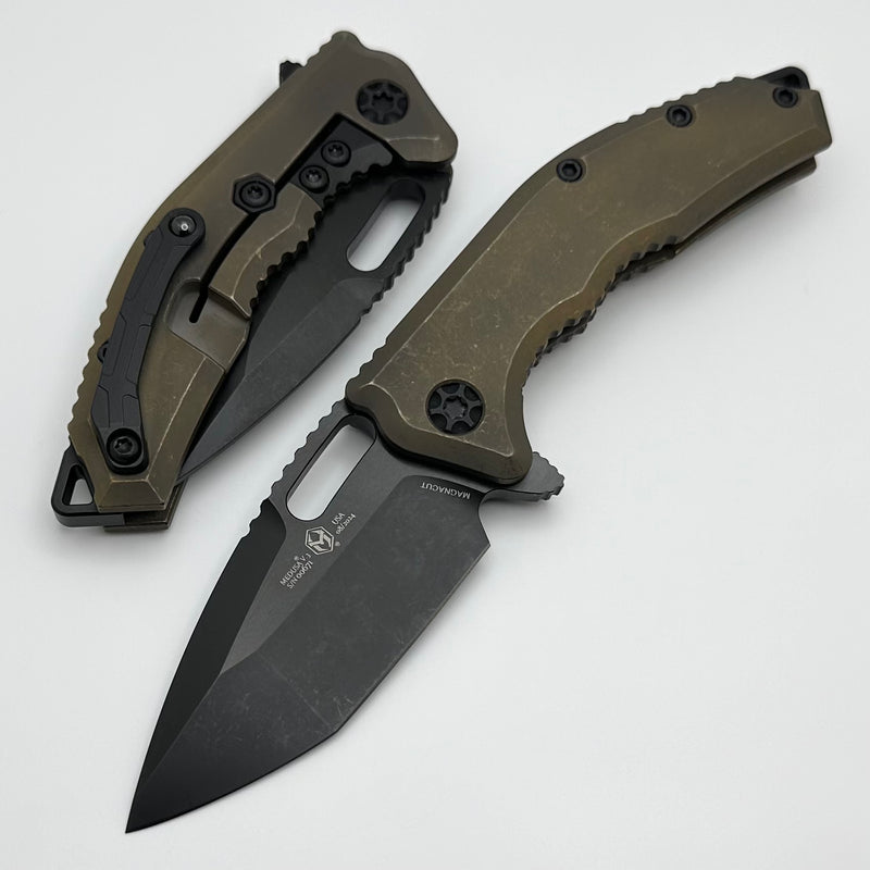 Heretic Knives Medusa Manual Antique Bronze Titanium & DLC MagnaCut H009-6A-TIBRZ