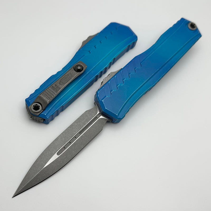 Microtech Cypher II D/E Apocalyptic Marbled Blue 1242-10MBL