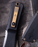 Marfione Custom Knives Combat Troodon LT Gen III Hot Blued Baker Forge Coppermai Damascus D/E w/ Black Handle & Bronzed Hardware