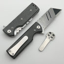 Chaves CHUB Flipper w/ Black Micarta & Utility Blade Stonewash - Blue Label