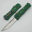 Microtech Knives Mini Hera Christmas Green Stonewash Standard S/E M390MK Signature Series 1703M-10GRCMAS