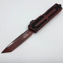 Microtech Scarab 2 Gen 3 Weathered Red Spine Fluted Tanto 1279-1WCM