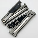 Reate EXO M Black Micarta & Satin Double Edge