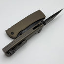 Chaves Knives Redencion 229 Bronze Titanium Integral & Chisel PVD M390 Tanto