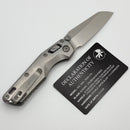 Microtech Marfione Select MSI RAM LOK Mini Slab Side Titanium Handles w/ Double Vapor Accents & Purple Accents & Stonewash M390MK 210M-10MS4